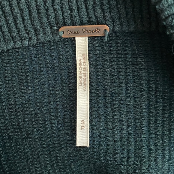 Free People Cropped Green Mock Neck Sweater - Picture 3 of 3